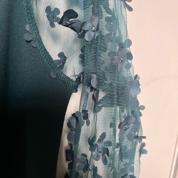 Women Elegant Off Shoulder Dress Sheer Long  Wrap Split Bodycon Maxi NWT sz MED - Picture 4 of 10